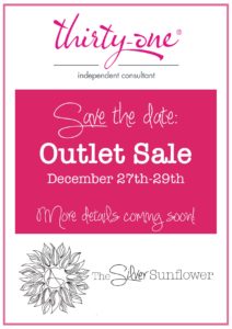 The Thirty-One December Outlet Sale is coming soon!