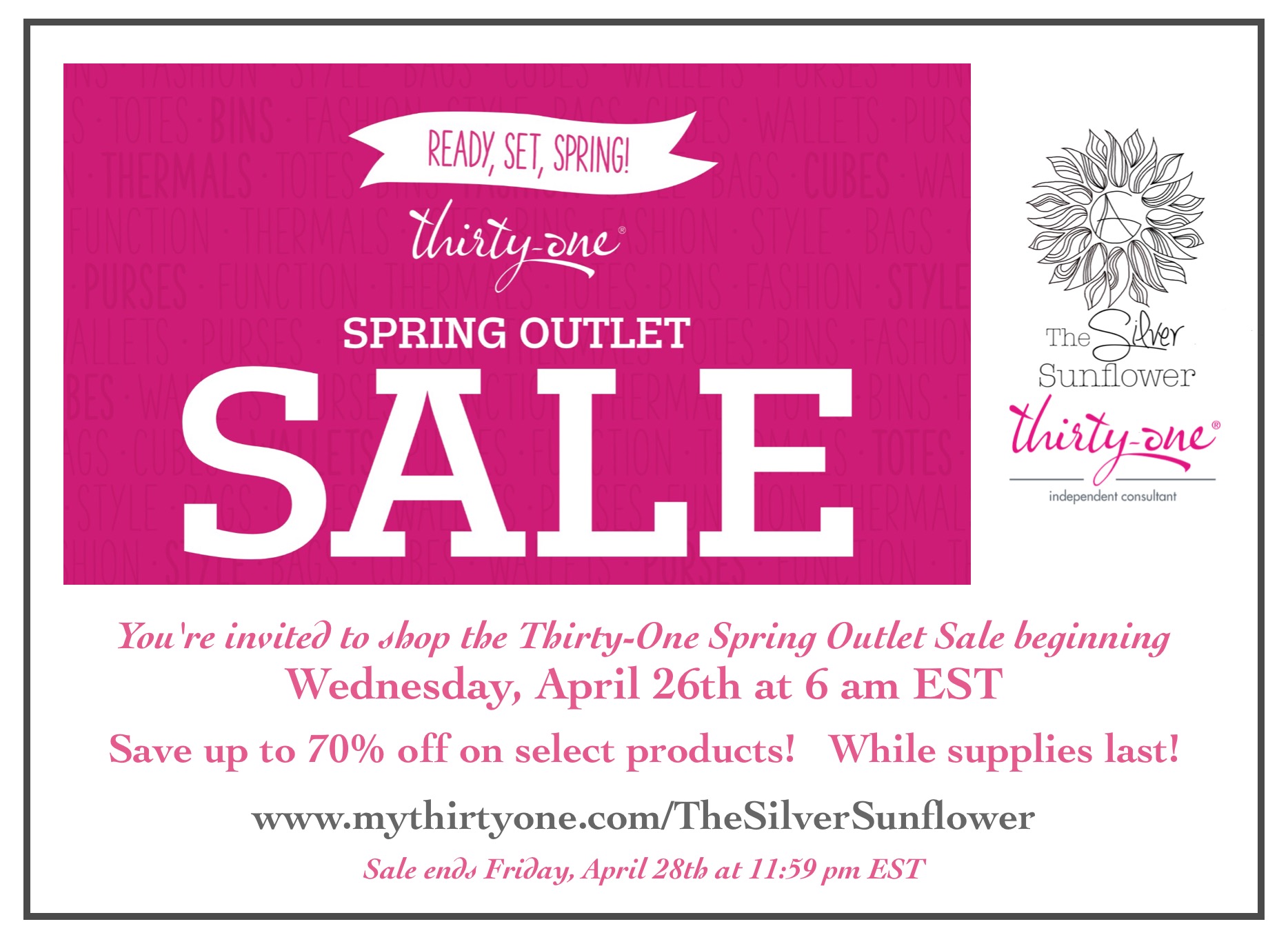 Spring 2017 Outlet Sale The Silver Sunflower